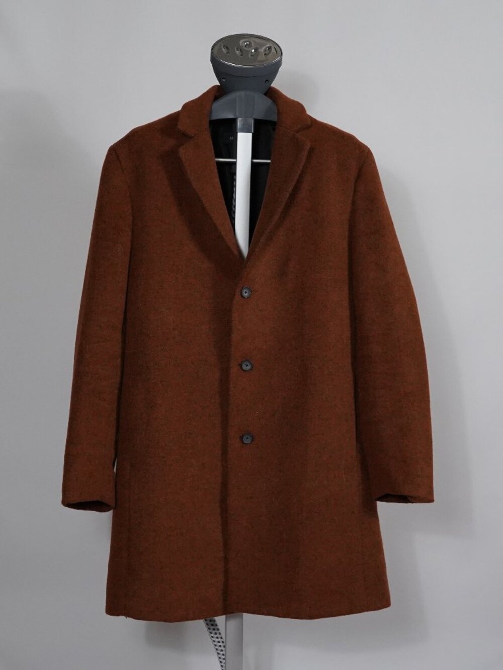 Alfani Men's 46L XL Tall Rust Wool Blend Topcoat Car Coat Burnt Orange